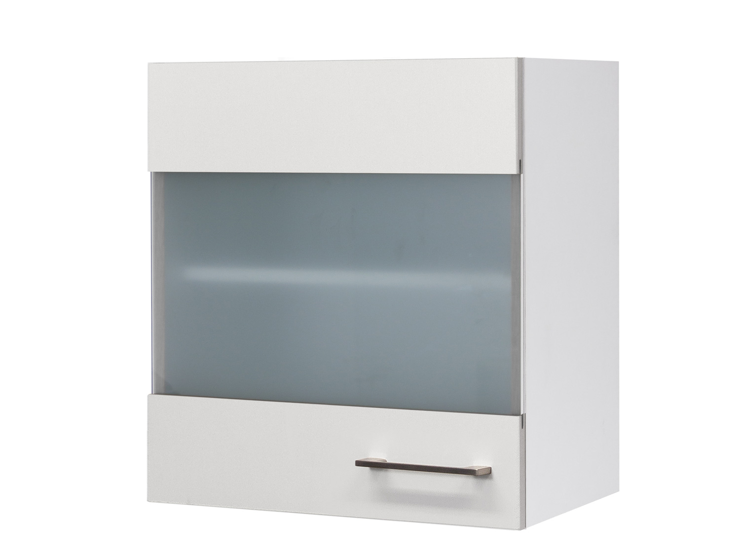 Glashängeschrank Küche - 50 cm breit - Weiß, mit Glastür – Nawa