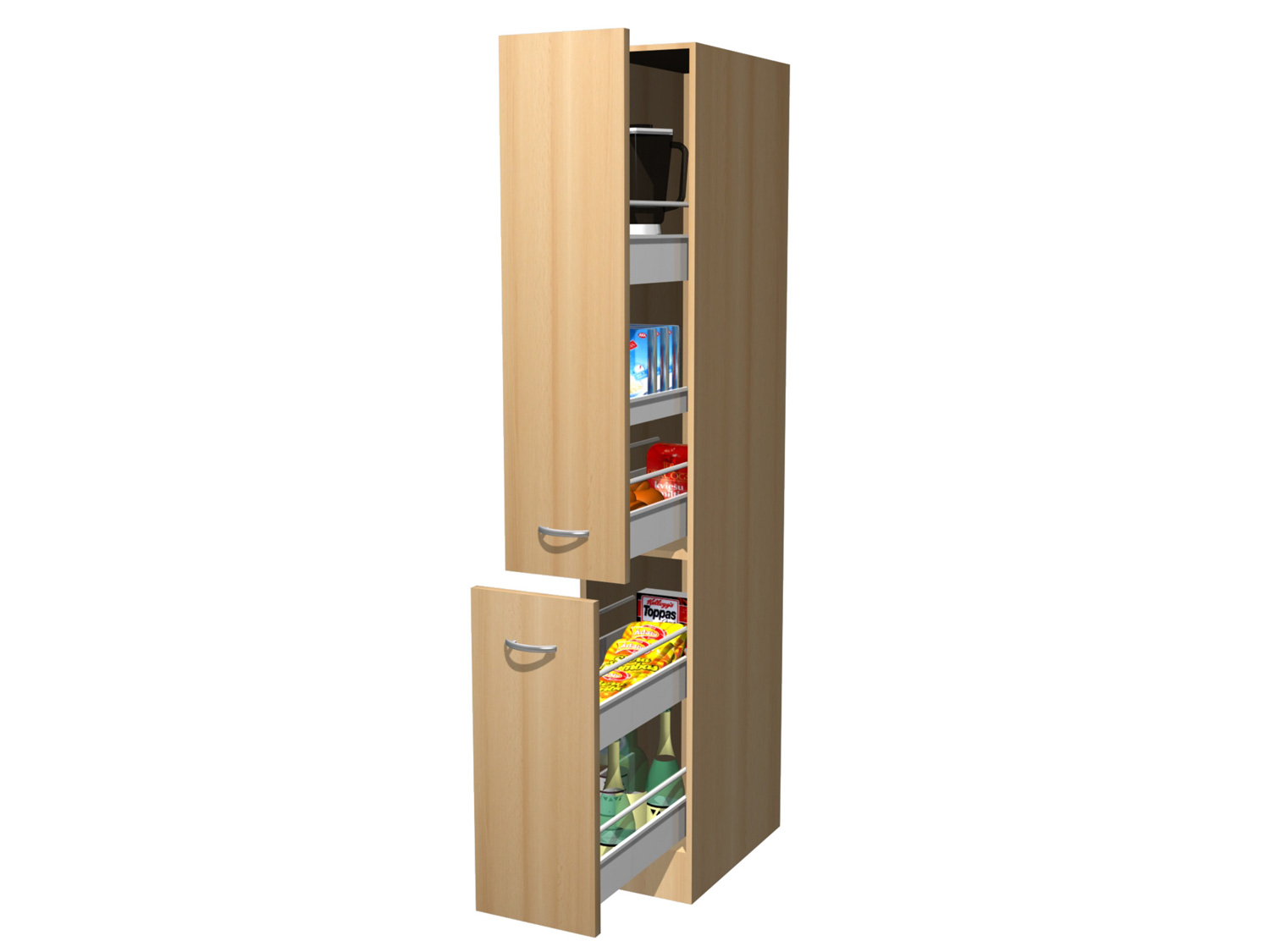 Geräteschrank für Kühlschrank - 60 Buche - breit cm – Namu