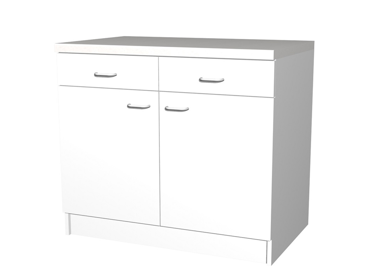 Küchenunterschrank - 50 cm breit - Weiß – Rapido